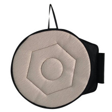 Car Swivel Cushion 360 Degree Rotating Seat Pad with AntiSlip Base for Elderly Mobility  Beige