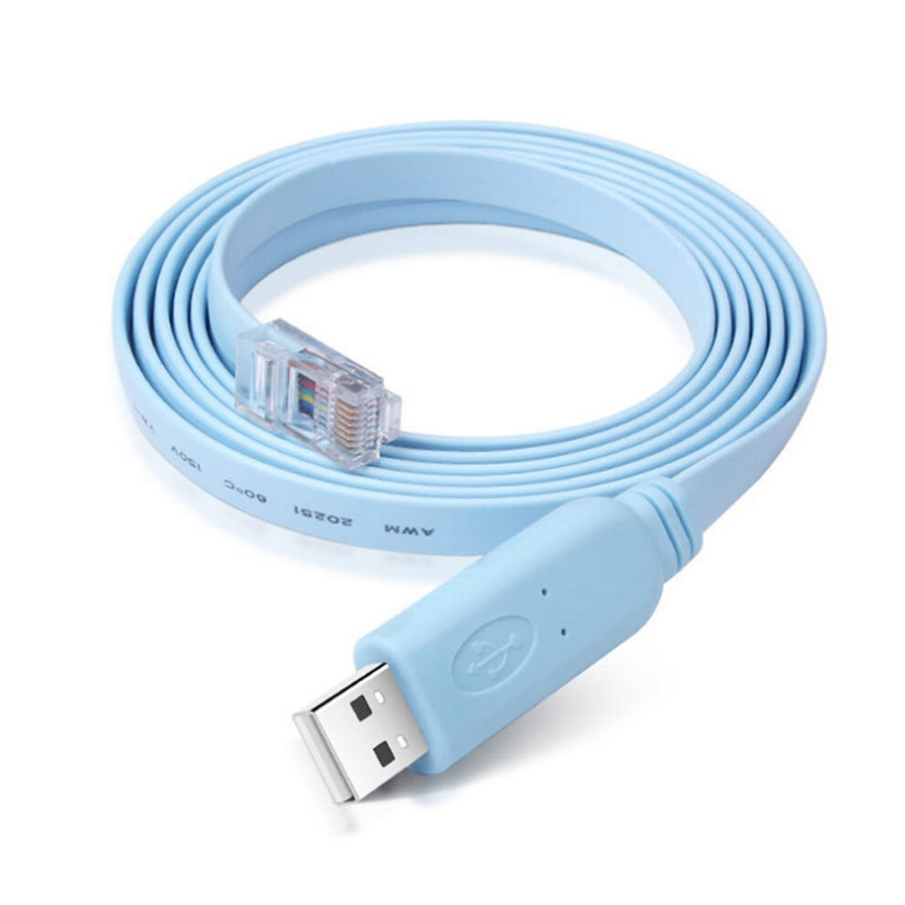 Console Cable Usb To Rj45 Chip 6Ft / 1.8M Rs232 For Cisco Routers And Switches Windows Mac Linux Usba 9382693077363