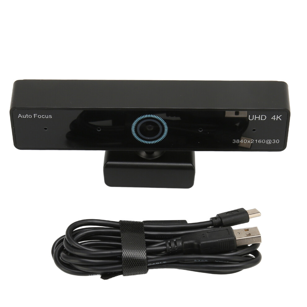 4K Uhd Webcam With Sony Sensor, Tof Auto Focus Smart Conference Camera Featuring Ai Noise Cancelling Mics And Auto Correction For Zoom Teams Light 9423501437440