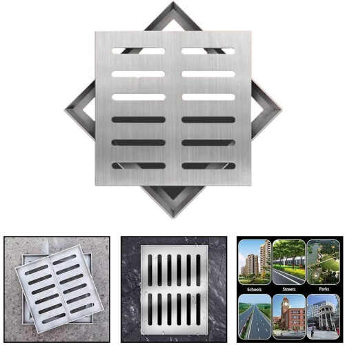 Square Drain Cover Outdoor Use 150mm Durable Plastic Maximized Drainage Efficiency 1