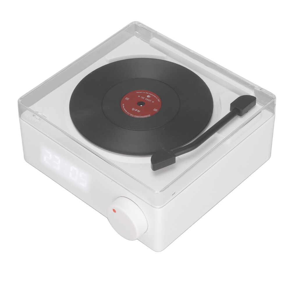X11 Bluetooth Alarm Clock Speaker 5W Stereo 360 Retro Vinyl White 3321375013103
