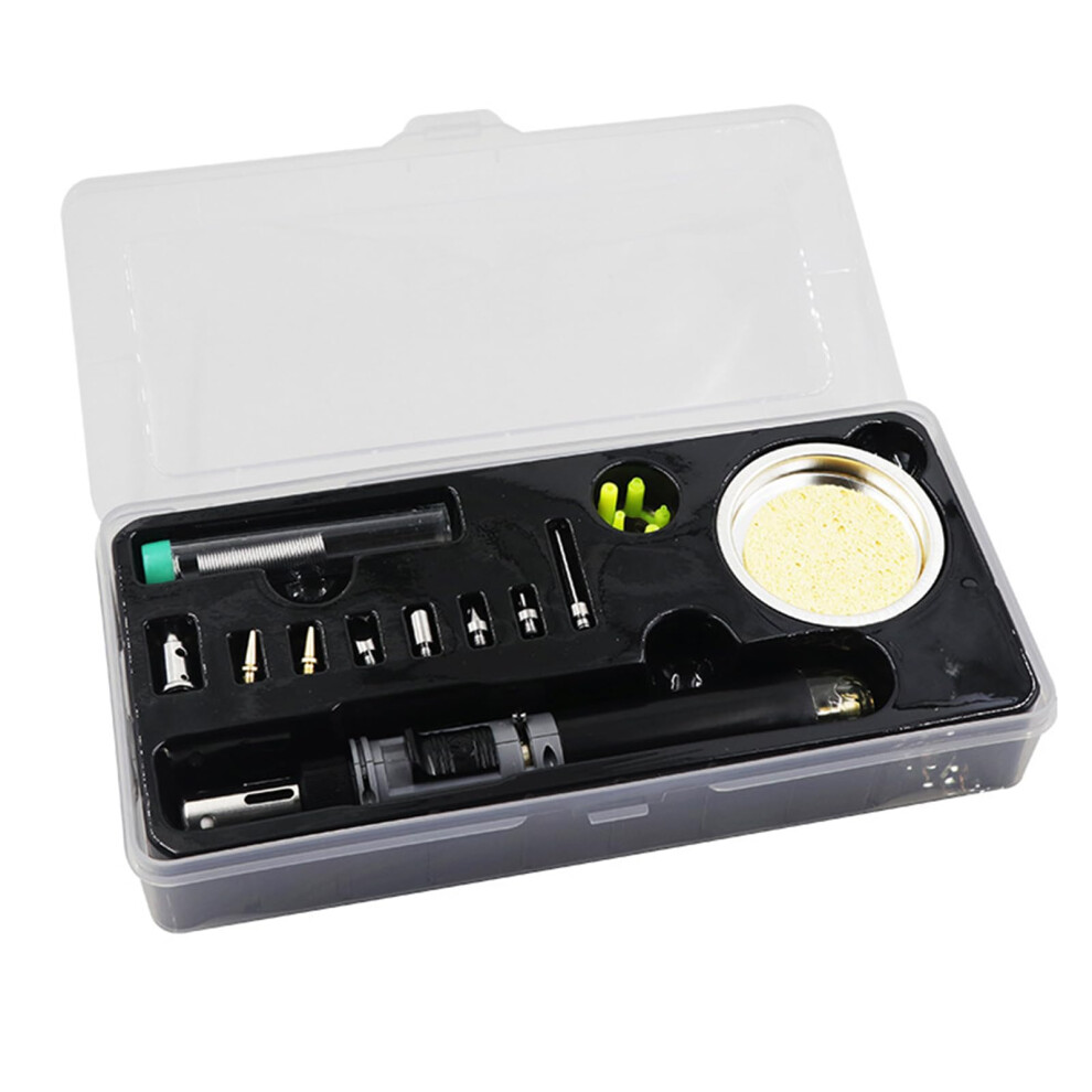 Soldering Iron Set 12In1 Cordless Butane Soldering Iron Temperature Adjustable Grey Tool 9382693077844