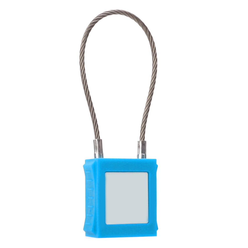 Lockout Tagout Cable Lock 85Mm Steel Shackle Safety Padlock With 2 Keys Blue 5031375014069