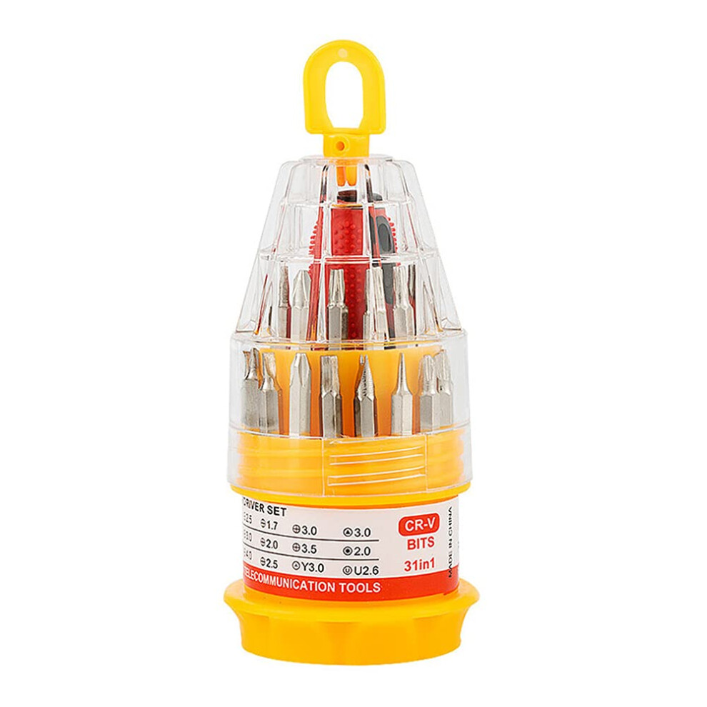 31 In 1 Precision Screwdriver Set With Ergonomic Rubber Grip And Storage Box For Electronics 9199774945264