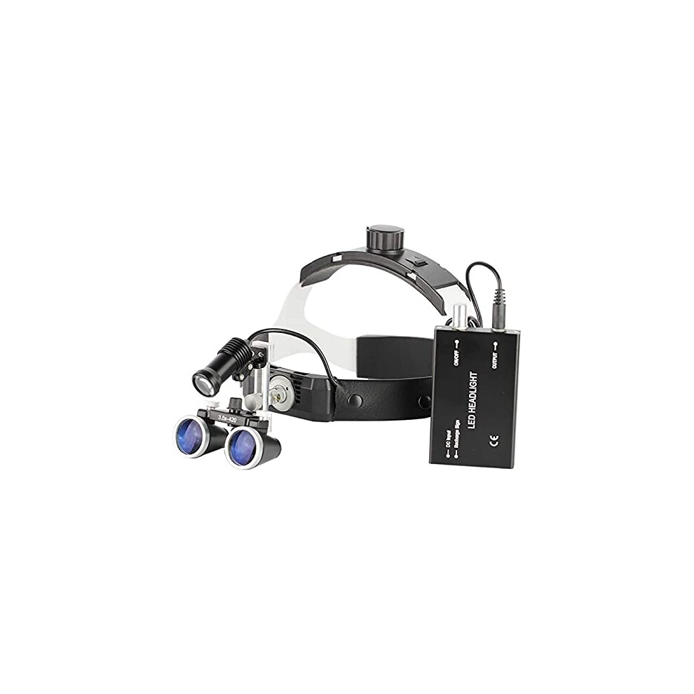 Magnifying Glass Headband Magnifier 3W LED Headlight Surgical Binocular Loupe 2.5X For Dental Medical Use