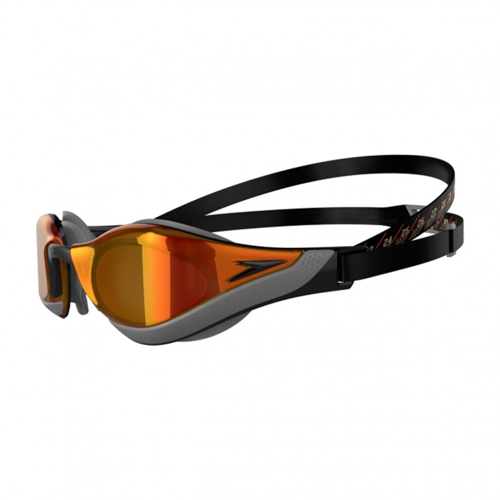 Speedo (One Size, Black/Red) Unisex Adult Fastskin Pure Focus Mirror Swimming Goggles
