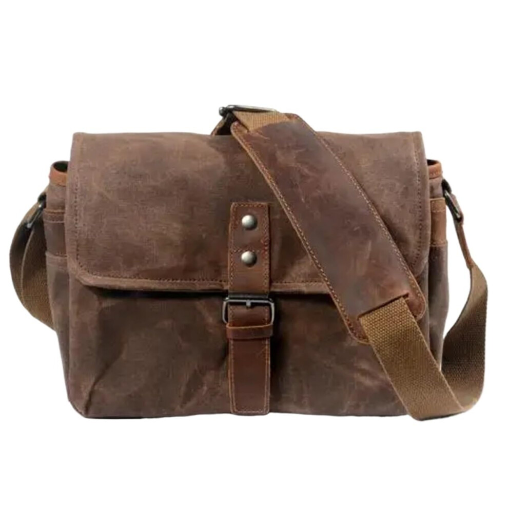 Camera Bag Retro Waterproof Dslr Shoulder Sling Case Canvas Micro Messenger Coffee For Men 9382693195548
