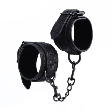 Adjustable Faux Leather Bondage Handcuffs with Soft Removable Restraints for Beginners