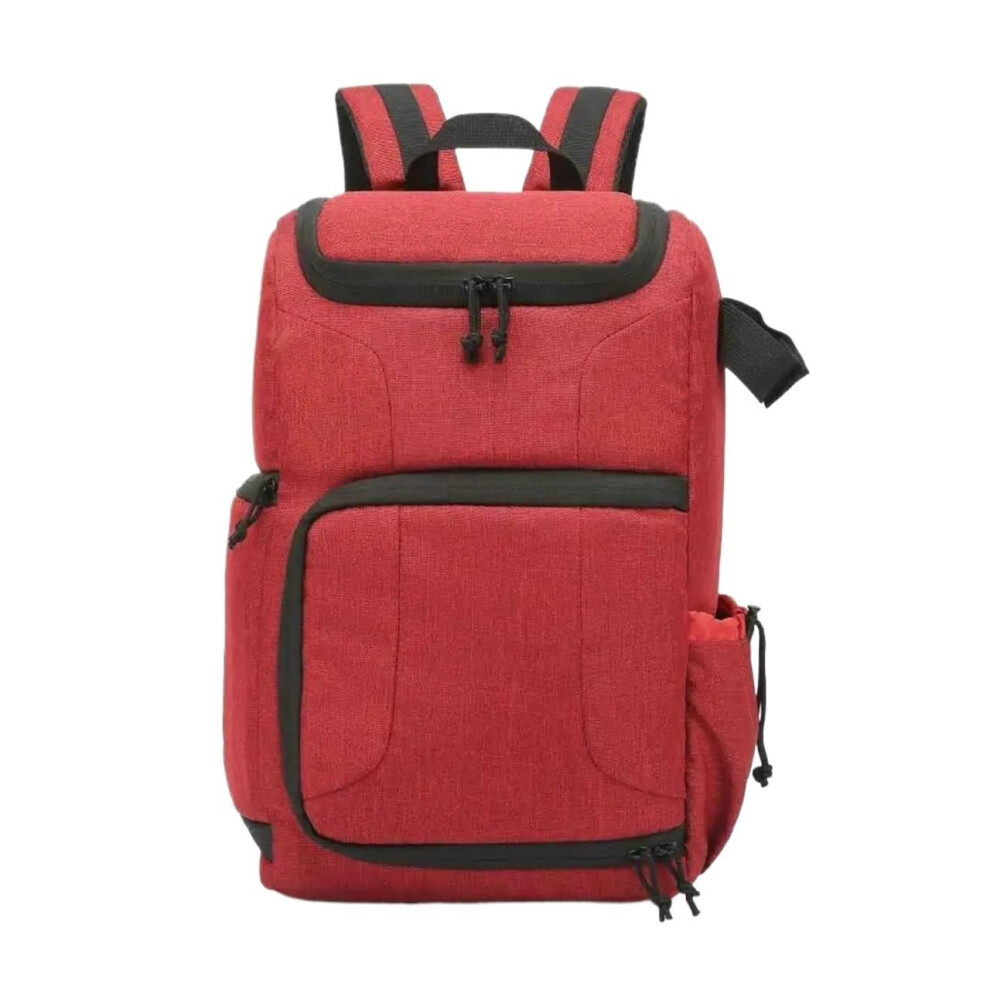 Camera Bag Waterproof Backpack For Cameras And Accessories Portable Travel Tripod Lens Pouch Red 9347817486674