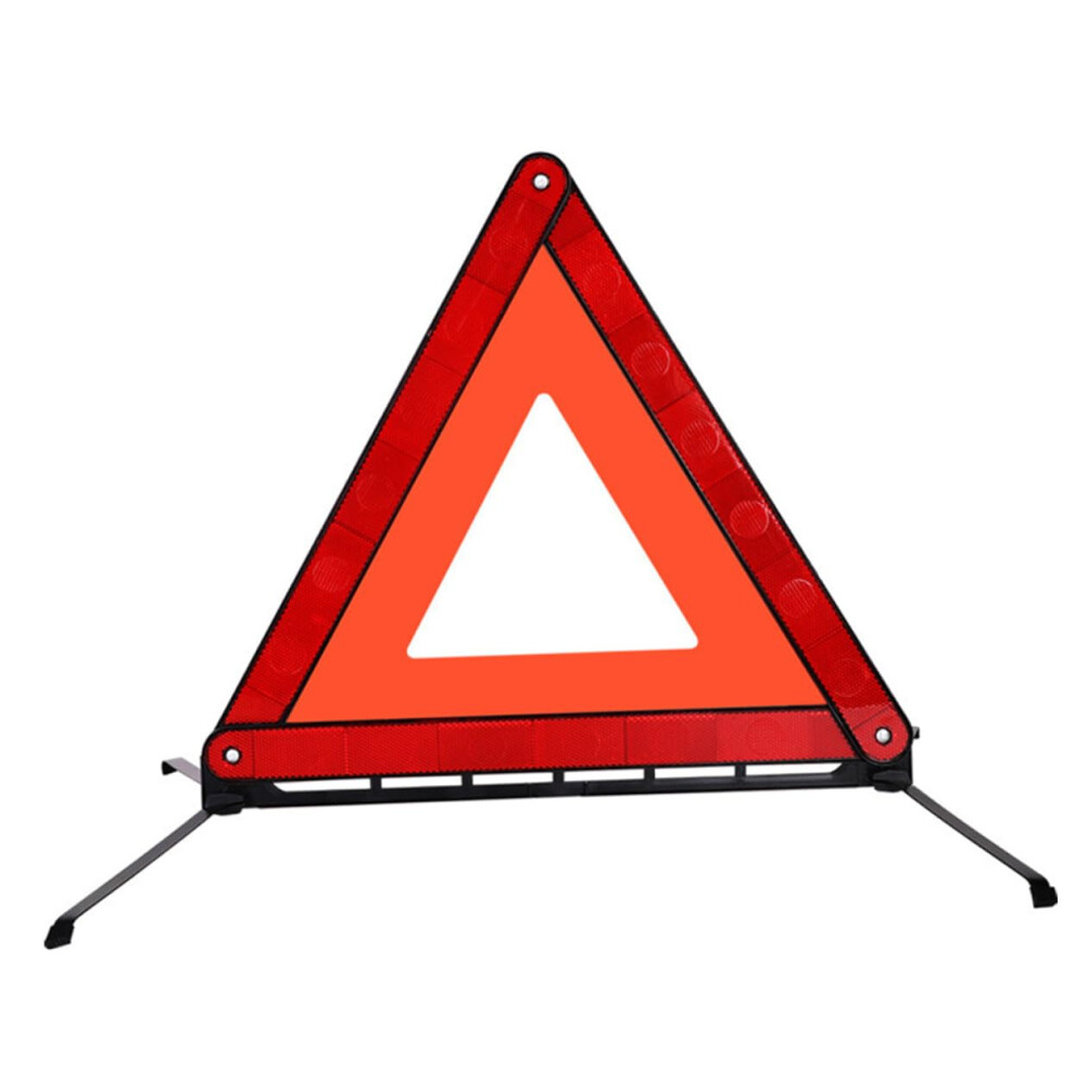 Foldable Car Warning Triangle Roadside Safety Sign Reflective Emergency Triangle Stable Design Compatible With Trucks 9347817486889