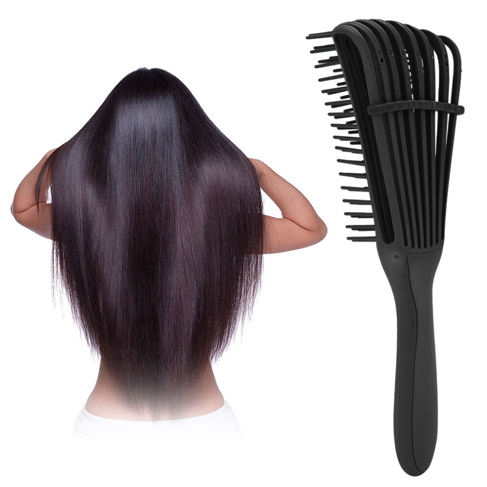 Unisex Black Antistatic Octopus Hair Comb 24.5Cm For Salon & Barber