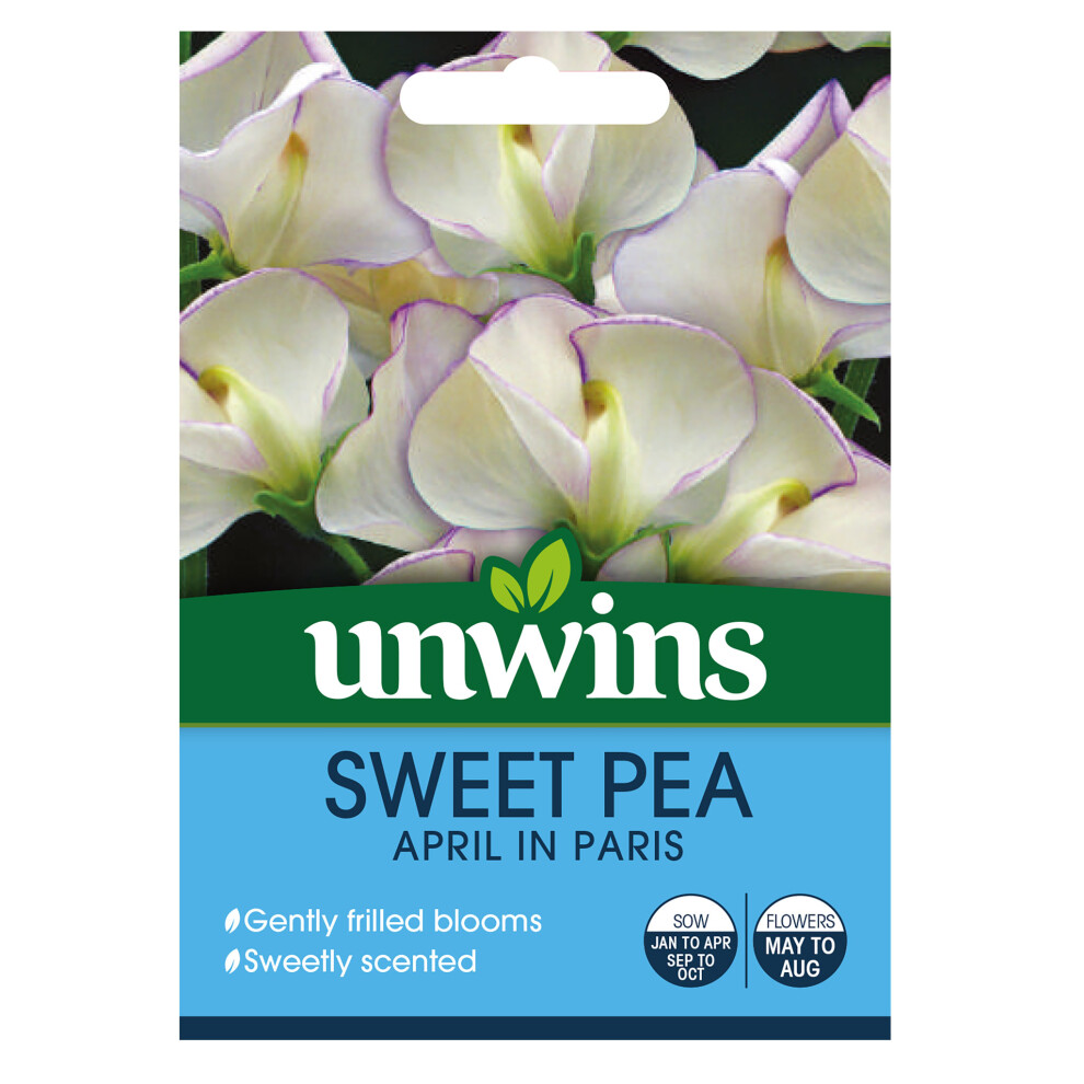 Unwins Sweet Pea April In Paris White/Lilac