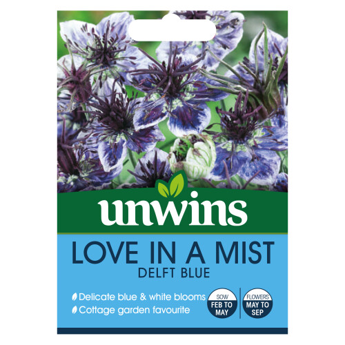 Unwins Love in a Mist Delft Blue
