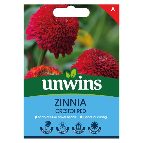 Unwins Zinnia Cresto Red
