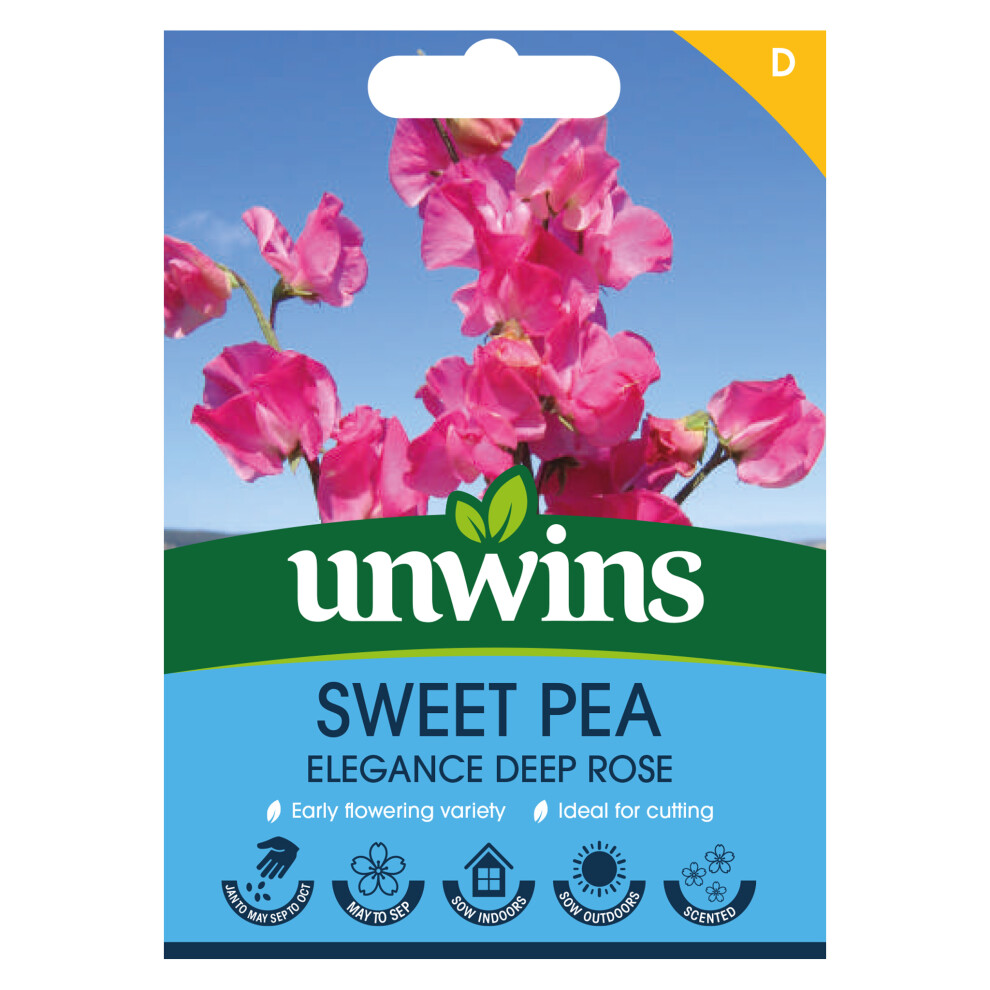 Unwins Sweet Pea Elegance Deep Rose Red