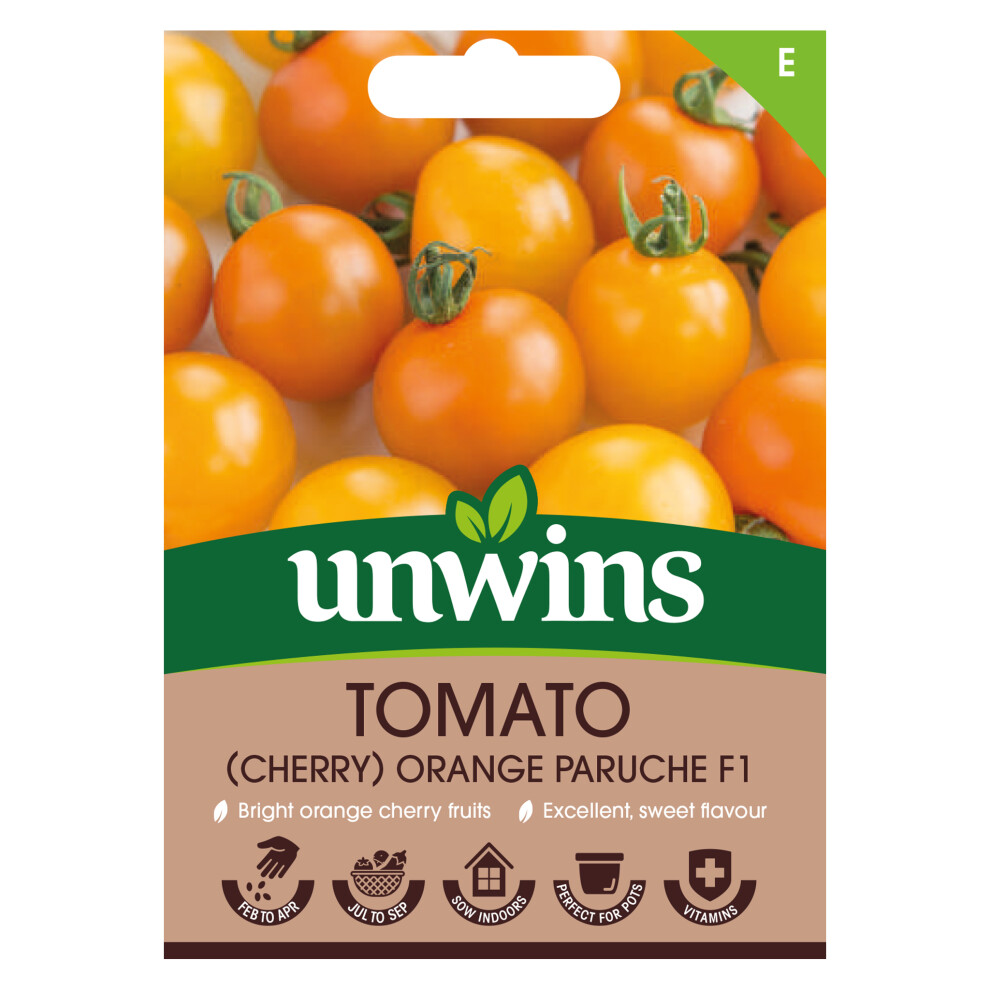 Unwins Tomato (Cherry) Paruche F1 Orange
