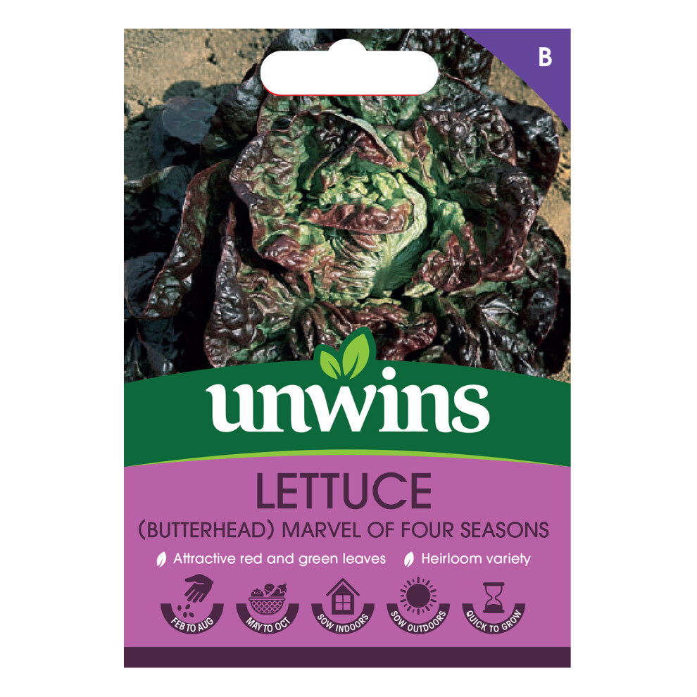 Unwins Lettuce (Butterhead) Marvel Of Four Seasons Red/Green
