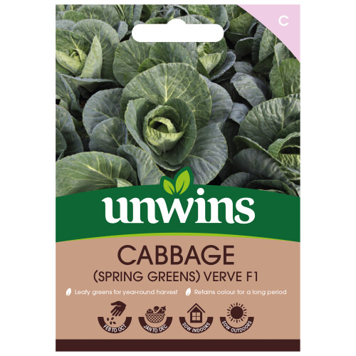 Unwins Cabbage (Spring Greens) Verve F1