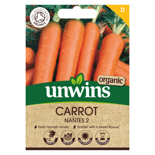 Unwins Carrot Nantes 2 (Organic)
