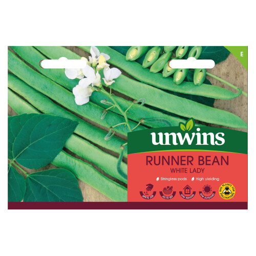 Unwins Runner Bean White Lady