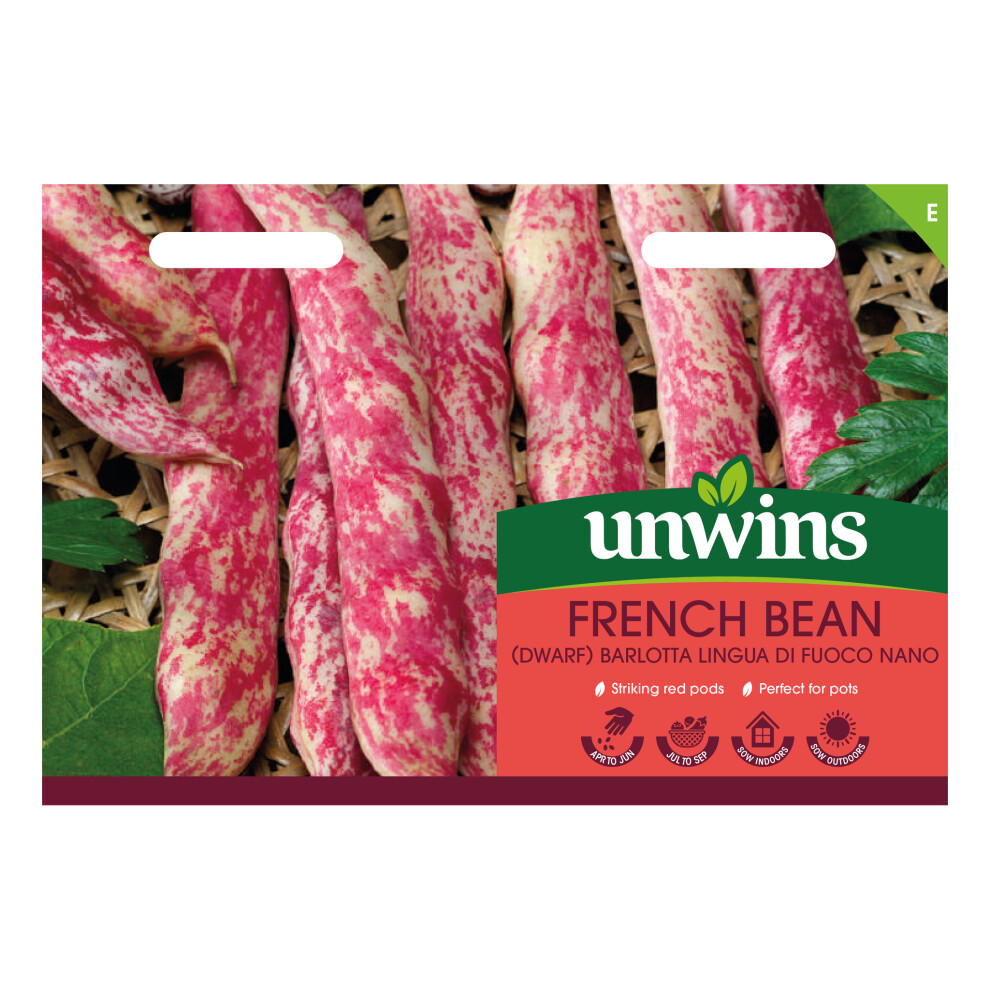 Unwins French Bean (Climbing) Barlotta Lingua Di Fuoco Nano