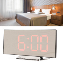 Digitale Spiegeluhr mit Temperaturanzeige, rotes LED, Nachtmodus
