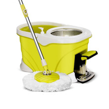 Mop FourDrive Spin Mop 360 Degree Adjustable Round Head Foot Pedal Bucket Floor Mop And Home Cleaner Set