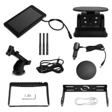 7-Inch HD-Scherm Automonitor met Draadloze Zonne-Achteruitrijcamera IP68 Waterdicht Loop Recording BSD-Functie