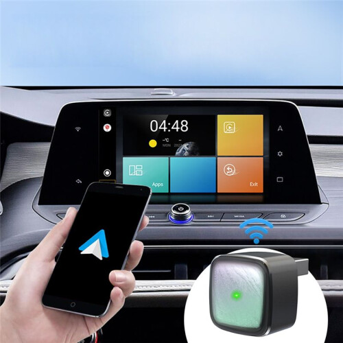 2in1 Wireless Carplay&Android Auto Box 2in1 Wired to Wireless Dongle Automatic Connect Adapter  Plug& 1