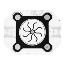PC Water Cooling Flowmeter Arcylic + Impeller Aluminum Metal Armor G1/4Inch Thread, Black LSJ-JX1