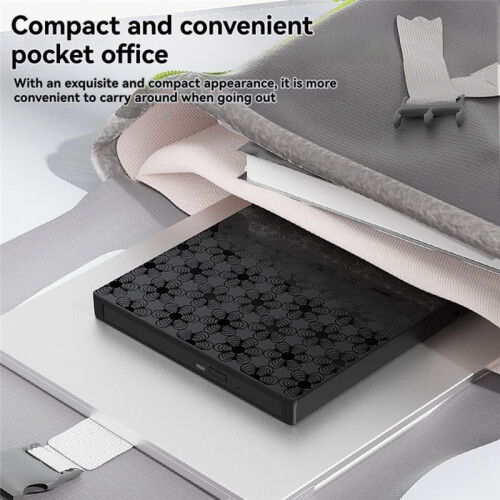 External DVD Drive USB 3.0 Type C USB C Portable DVD Player External CD-RW Drive Burner Reader for Laptops Desktop PC 1