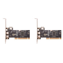 2X Scheda Firewire A 3 Porte IEEE 1394 Adattatore PCI Firewire Scheda Controller PCI IEEE 1394 per PC Desktop