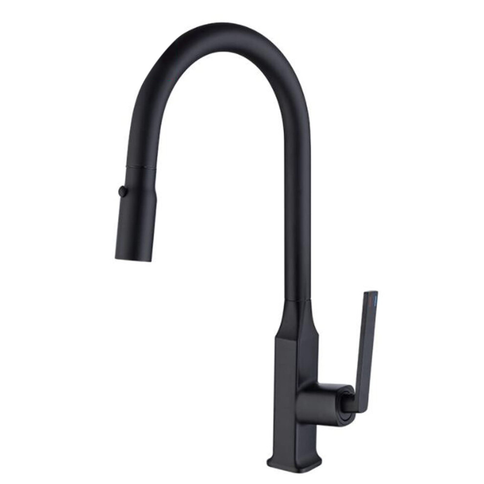 Kitchen Taps Pull Out Spray Swivel Mixer Tap Hot And Cold Brass Black Finish Kitchen Sink 9189345527425