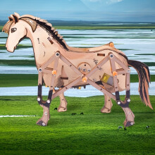 (1pc) Mechanical Horse Physics Educational Experiment STEAM Creative Puzzle. A Small Desktop Ornament
