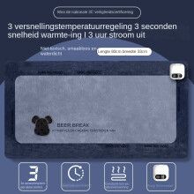 (Timing 80*33, Grote Gewelddadige Beer Grijs) Waterdichte Desktop Verwarmingspad