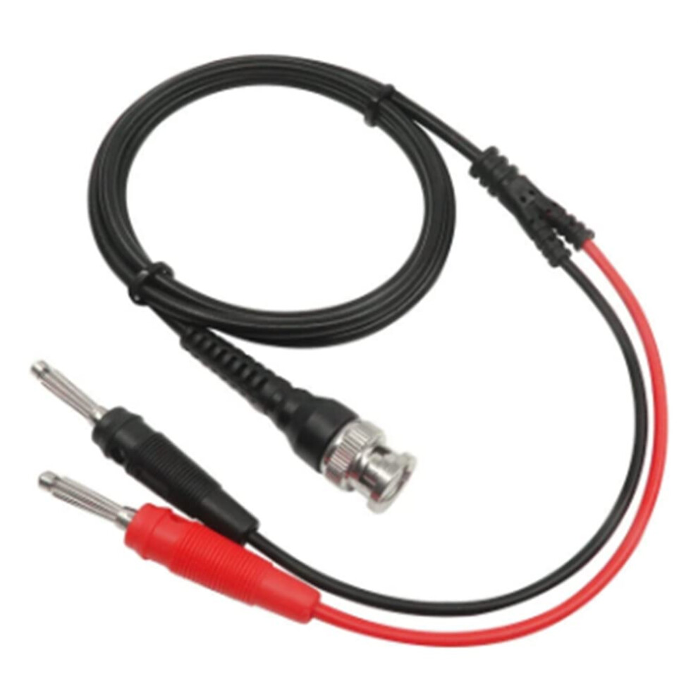 P1009 Bnc To Dual 4Mm Stackable Banana Plug Test Lead Probe Bnc Cable For Oscilloscope Signal Generator 120Cm 9347817373189