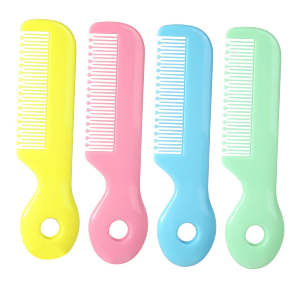 Grooming Comb 4Pcs Set Soft Round Teeth Hairbrush For Newborn Boys Safe Scalp Protection Gentle Detangling