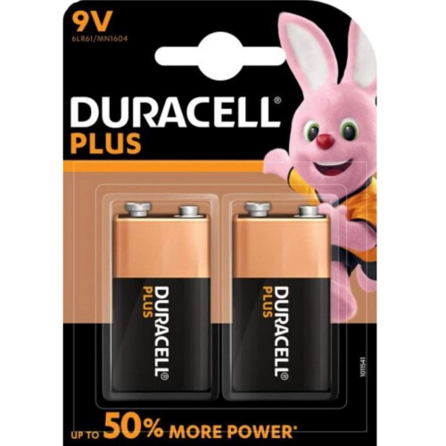 Duracell Duracell Plus MN1604 Alkaline 9 V Battery - 2-Pack