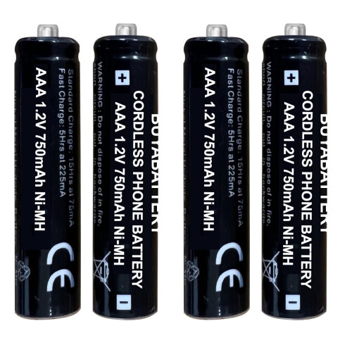 4 x Rechargeable AAA Cordless Telephone Batteries