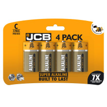 JCB Super Alkaline Batteries C Size 1.5V LR14 MN14