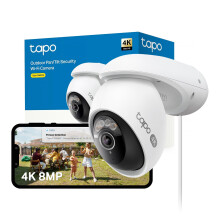 Tapo C560WS 4K 8MP Security Camera Outdoor, Outdoor Camera,Local Facial Recognise,Starlight Colour Night,CCTV Camera,IP66,360AI Detection,WiFi 6,Flex