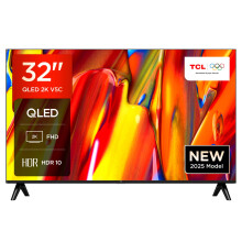 TCL 32V5C-UK 32Inch Full HD Smart QLED Direct LED TV with Android TV & HDR - Compatible with Google Cast & Google Home, Slim Design