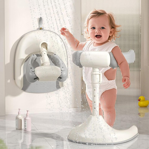 Baby Bath Stand with Adjustable Height and AntiSlip Base, Foldable SpaceSaving Design 1