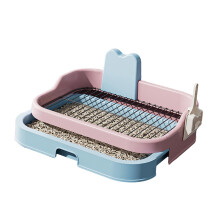 Dog Toilet Indoor Potty Tray Detachable Leakproof Anti Splashing Puppy Training Pad Holder For Home Use Blue Pink