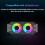 D50 ARGB Sync Memory Cooling Heatsink For 4Pin RAM Modules With Dual Fans And ARGB Lighting 4