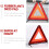 Emergency Warning Triangle with Visibility Reflective Strips for Day and Night Car Safety 3