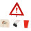 Foldable Vehicle Safety Warning Triangle Reflective Emergency Roadside Sign Plastic Construction Setup Easy Storage 3