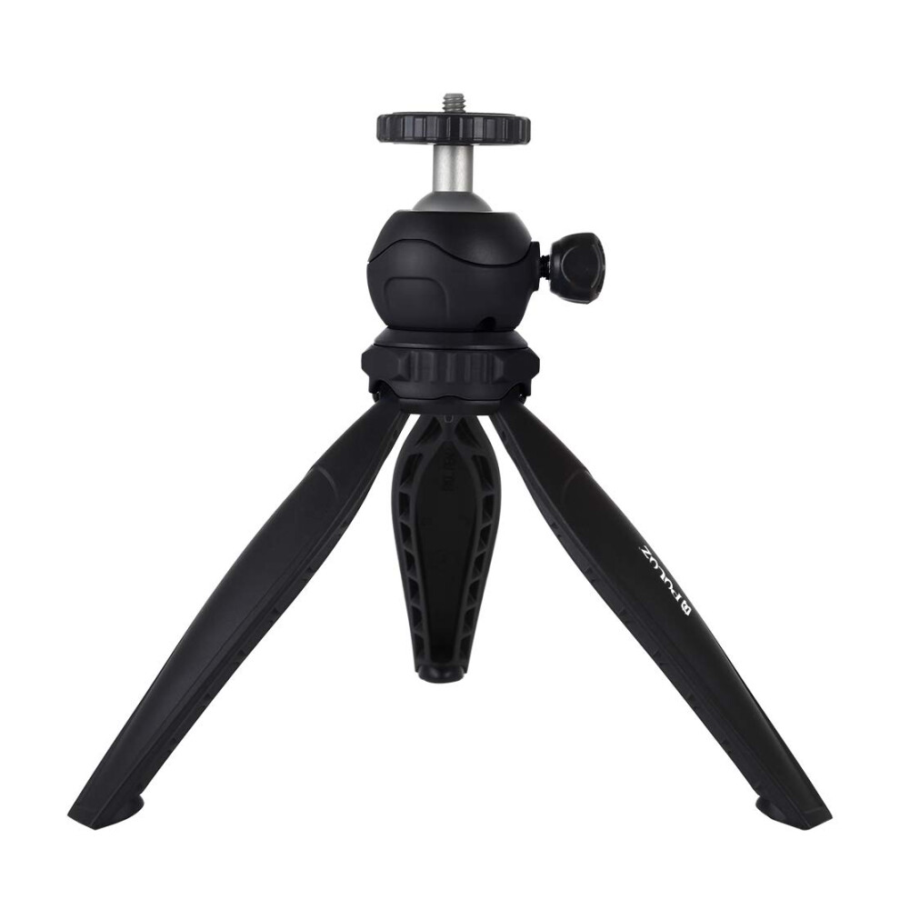 Tabletop Tripod With 360 Ball Head For Smartphone, Gopro, Dslr, Stable Nonslip Base, Black 9199774947848
