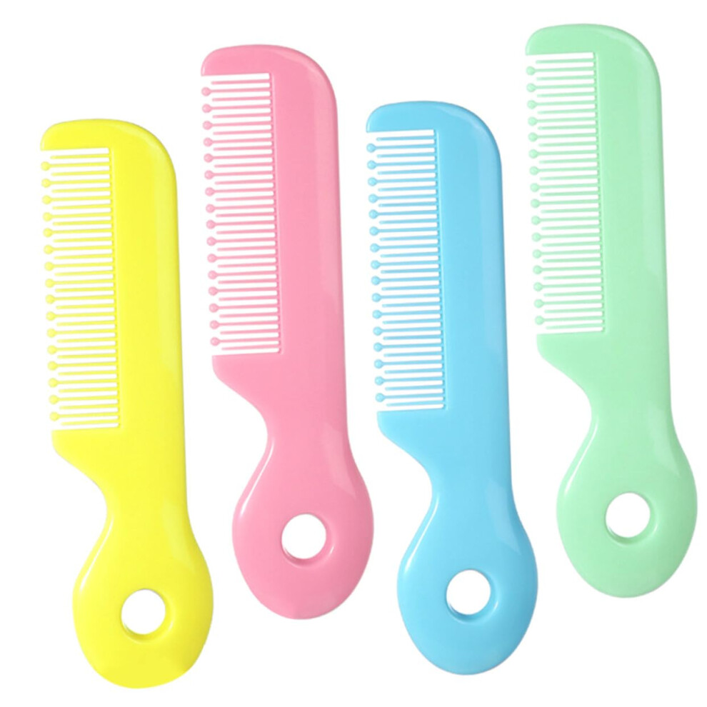 4pcs Hair Combs for Newborns Round Teeth Hairbrush Gentle Detangling Delicate Scalp Safe Lightweight Mini Hair Care