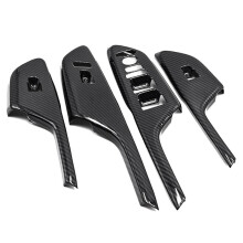 Carbon Fiber Interior Door Armrest Glass Button Decorative Stickers for   10Th 2017 18 2019 2020
